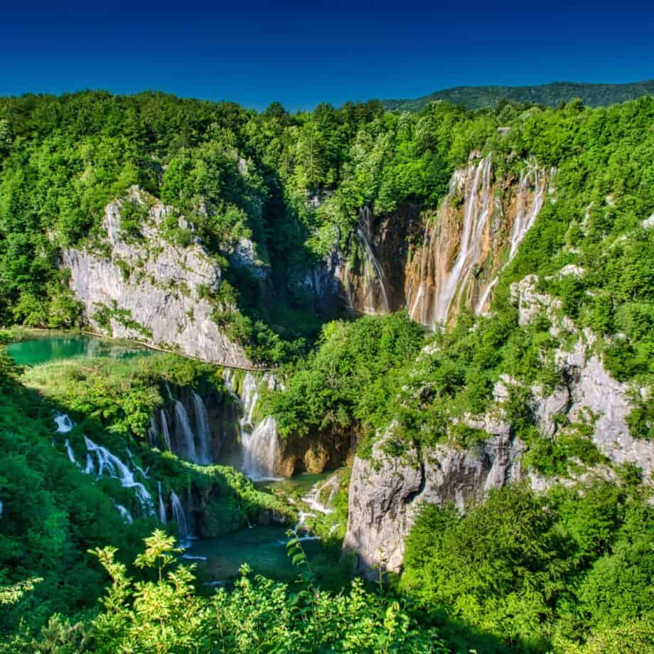 The Big Waterfall at Plitvice Lakes National Park